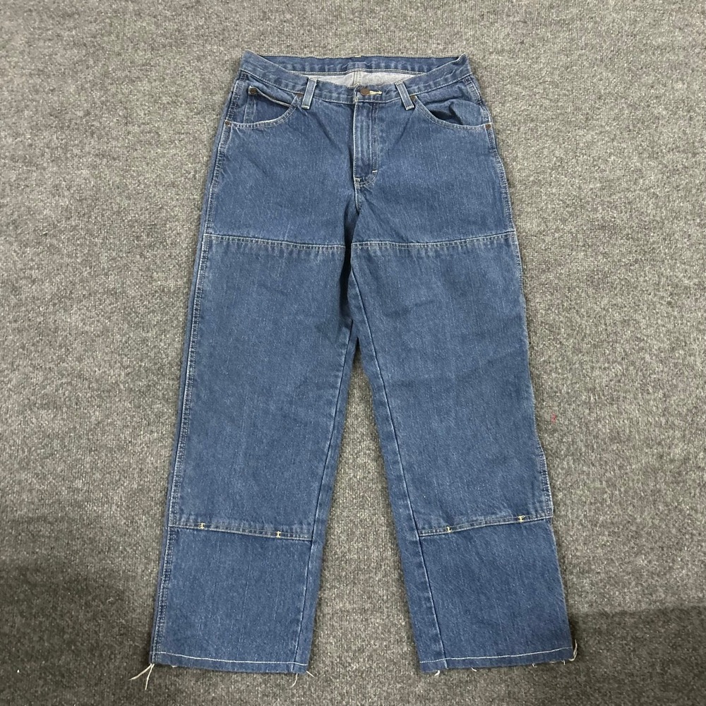 Dickies Jeans Mens Size 30 Blue Double Knee Relaxed Fit Denim Workwear Pants